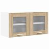 vidaXL Arm&aacute;rio suspenso Carvalho Sonoma e Branco 80 x 31 x 40 cm
