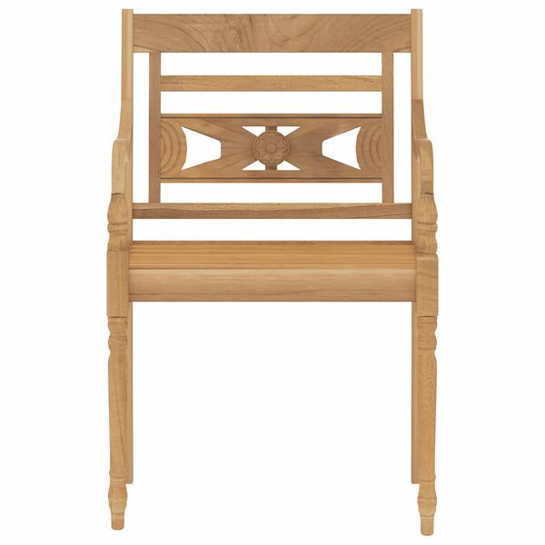 vidaXL 5 pcs conjunto de jantar p/ jardim madeira de teca maci&ccedil;a