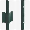 vidaXL Poste de Cerca 11 pcs Verde 100 cm A&ccedil;o