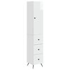vidaXL Conjunto de Gabinete 2 pcs Branco Brilhante 34,5 x 34,5 x 90 cm