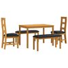 vidaXL Conjunto de sala de jantar 5 unid. Preto