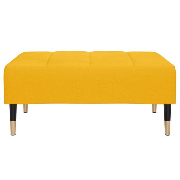 vidaXL Apoio de p&eacute;s 78x56x32 cm veludo amarelo