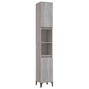 vidaXL Arm&aacute;rio WC 30x30x190 cm derivados de madeira cinzento sonoma
