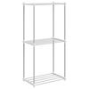 vidaXL Prateleira tubular Branco 42,5 x 27 x 91,5 cm Alum&iacute;nio