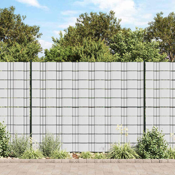 vidaXL Painel de privacidade para jardim 70x0,19 m PVC branco