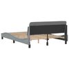 vidaXL Estrutura de cama Dover 140x190 cm tecido cinzento-claro