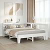vidaXL Cama com estante sem colch&atilde;o 160x200 cm pinho maci&ccedil;o branco