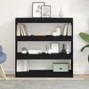 vidaXL Gabinete de Livros Carvalho Preto 100 x 30 x 103 cm