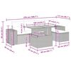 vidaXL 6 pcs conjunto sof&aacute;s de jardim c/ almofad&otilde;es vime PE preto