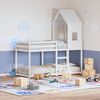 vidaXL Telhado de cama infantil 60x99x139,5 cm pinho maci&ccedil;o branco
