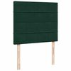 vidaXL Cama boxspring com colch&atilde;o 120x200 cm veludo verde-escuro