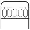 vidaXL Cabeceira de cama 100 cm metal preto