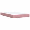 vidaXL Cama boxspring com colch&atilde;o 120x200 cm veludo rosa