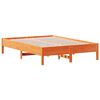 VidaXL Cama sem colch&atilde;o 140x190 cm pinho maci&ccedil;o castanho-mel