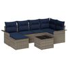 vidaXL Conjunto de Sof&aacute; de Jardim Cinzeto vime PE