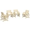 vidaXL Cadeiras de jardim 4 pcs madeira de abeto maci&ccedil;a
