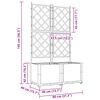 vidaXL Vaso de Jardim 2 pcs Cinzento 80 x 40 x 143 cm Pl&aacute;stico