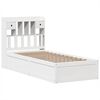 vidaXL Cama sem colchão 75x190 cm madeira de pinho maciça branco