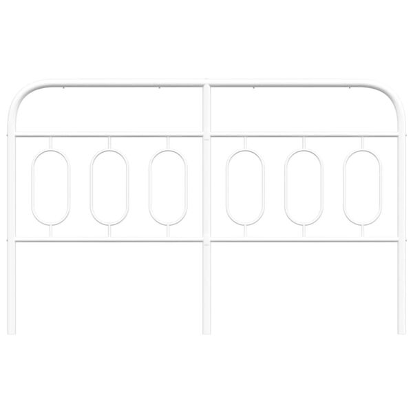 vidaXL Cabeceira de substitui&ccedil;&atilde;o 140 cm metal branco