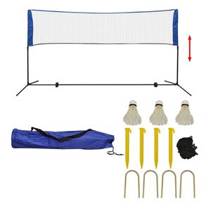 vidaXL Conjunto rede de badminton com volantes 300 x 155 cm
