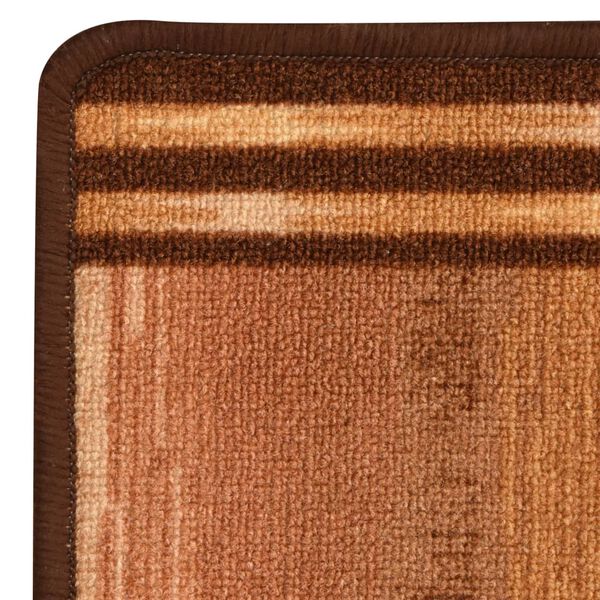 vidaXL Tapete comprido apoio gel antiderrapante 67x150 cm blocos beges