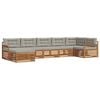 vidaXL Conjuntos de sof&aacute;s com almofada 7 pcs Cinza Natural e Claro