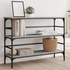 vidaXL Mesa consola 100x32x75 cm derivados de madeira cinzento sonoma