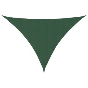 vidaXL Para-sol vela tecido oxford triangular 2,5x2,5x3,5 m verde-esc.