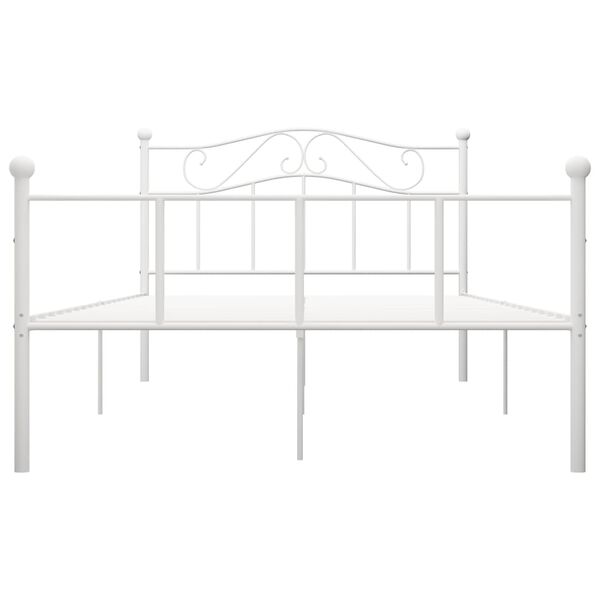 vidaXL Estrutura de cama 120x200 cm metal branco