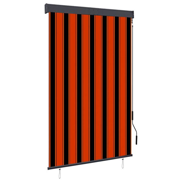 vidaXL Estore de rolo para exterior 120x250 cm laranja e castanho
