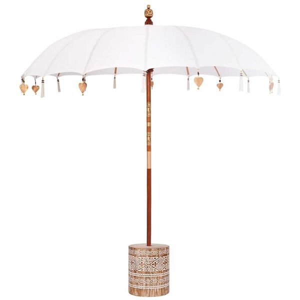 vidaXL Parasol Balin&ecirc;s com Base 260 210-220 cm
