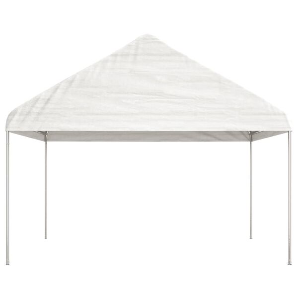 vidaXL Gazebo com telhado 20,07x4,08x3,22 m polietileno branco