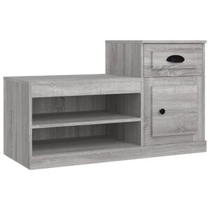 vidaXL Sapateira 100x42x60 cm derivados de madeira cinzento sonoma