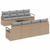 vidaXL Conjunto de Sof&aacute;s 7 unid. 6-N&uacute;mero de lugares Bege e Cinza