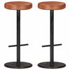 vidaXL Bancos de bar 2 pcs couro genu&iacute;no castanho