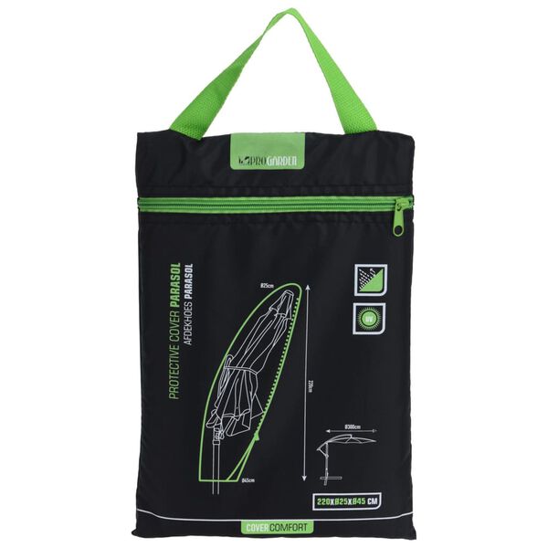 ProGarden Cobertura para guarda-sol suspenso 25x45x220 cm preto