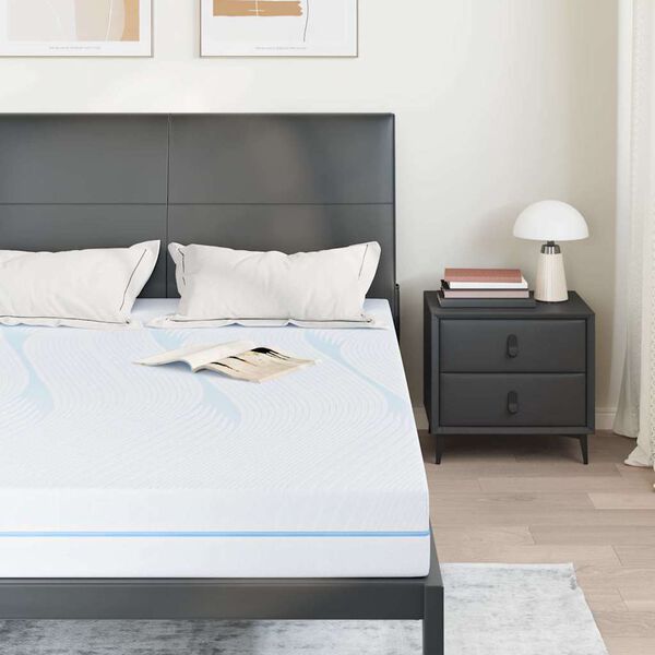 vidaXL Colch&atilde;o Branco 140 x 190 cm Tecido Jacquard