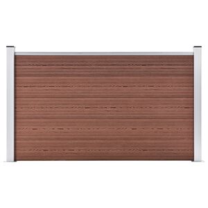 vidaXL Painel de veda&ccedil;&atilde;o para jardim 180x105 cm WPC castanho