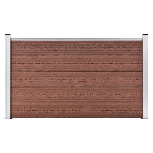 vidaXL Painel de veda&ccedil;&atilde;o para jardim 180x105 cm WPC castanho