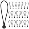 vidaXL Cordas El&aacute;sticas com Bolas 24 unid. Preto 4 mm x 22 cm