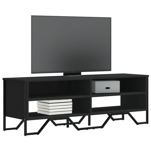 vidaXL Móvel de TV 122x34x41 cm derivados de madeira preto