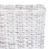 vidaXL Cadeiras de jantar 4 pcs vime Kubu e madeira mangueira branco