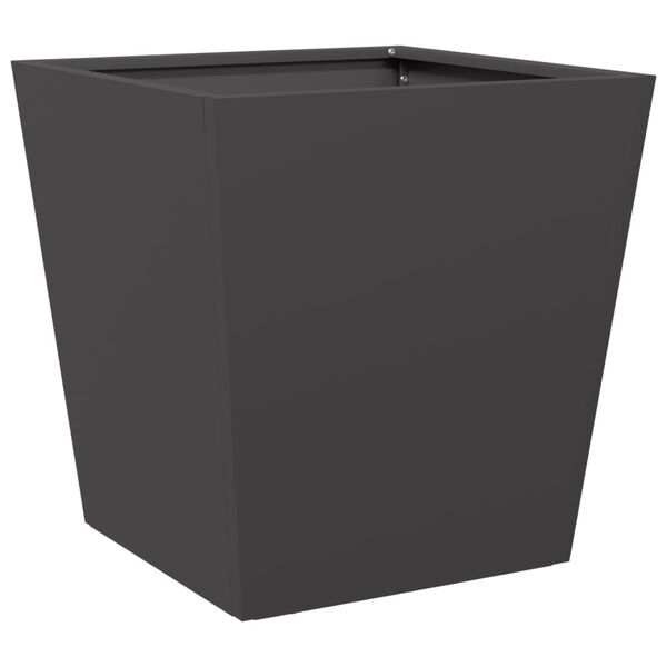 vidaXL Vaso/floreira de jardim 40x40x40 cm a&ccedil;o preto