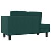 vidaXL Chaise longue com almofad&otilde;es e rolo tecido verde-escuro