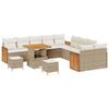 vidaXL Conjunto de Sof&aacute; de Jardim com almofada 13 pcs Bege e Creme