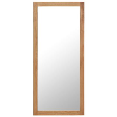 vidaXL Espelho 50x140 cm madeira de carvalho maciça