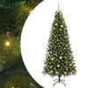 vidaXL &Aacute;rvore de Natal Artificial com 300 LEDs Verde 210 cm PE e PVC