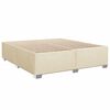 vidaXL Cama com molas/colch&atilde;o 200x200 cm tecido cor creme