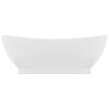 vidaXL Lavat&oacute;rio luxuoso oval 58,5x39 cm cer&acirc;mica branco mate