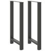 vidaXL P&eacute;s para mesa de bar antracite 2 pe&ccedil;as 60x(110-111) cm a&ccedil;o